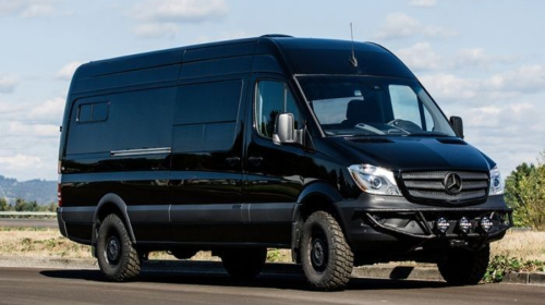 black Sprinter van